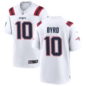 Wholesale Cheap Men\'s New England Patriots #10 Damiere Byrd White 2020 NEW Vapor Untouchable Stitched NFL Nike Limited Jersey