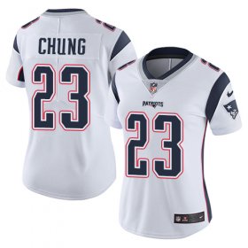 Wholesale Cheap Nike Patriots #23 Patrick Chung White Women\'s Stitched NFL Vapor Untouchable Limited Jersey