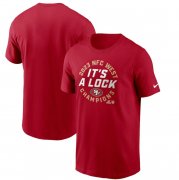 Cheap Men's San Francisco 49ers Scarlet 2023 NFC West Division Champions Locker Room Trophy Collection T-Shirt