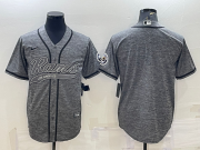 Wholesale Cheap Men's Los Angeles Rams Blank Grey Gridiron Cool Base Stitched Baseball Jersey