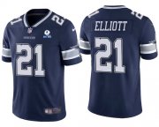 Wholesale Cheap Men's Dallas Cowboys #21 Ezekiel Elliott 60th Anniversary Navy Vapor Untouchable Stitched NFL Nike Limited Jersey