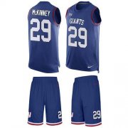 Wholesale Cheap Nike Giants #29 Xavier McKinney Royal Blue Team Color Men's Stitched NFL Limited Tank Top Suit Jersey