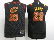 Cheap Youth Nike Cavaliers #23 LeBron James Black Stitched NBA Swingman Jersey