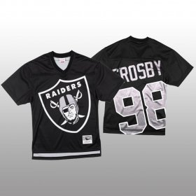 Wholesale Cheap NFL Las Vegas Raiders #98 Maxx Crosby Black Men\'s Mitchell & Nell Big Face Fashion Limited NFL Jersey