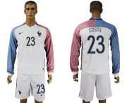 Wholesale Cheap France #23 Costil Away Long Sleeves Soccer Country Jersey
