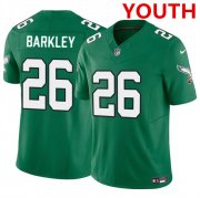 Cheap Youth Philadelphia Eagles #26 Saquon Barkley Green 2023 F.U.S.E Vapor Untouchable Limited Throwback Football Stitched Jersey