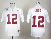 Wholesale Cheap Stanford Cardinals Andrew Luck 12 White Jersey