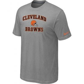 Wholesale Cheap Nike NFL Cleveland Browns Heart & Soul NFL T-Shirt Light Grey