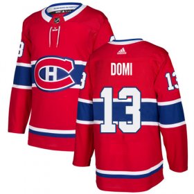 Wholesale Cheap Adidas Canadiens #13 Max Domi Red Home Authentic Stitched NHL Jersey