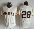 Wholesale Cheap Giants #28 Buster Posey Cream Flexbase Authentic Collection Stitched MLB Jersey