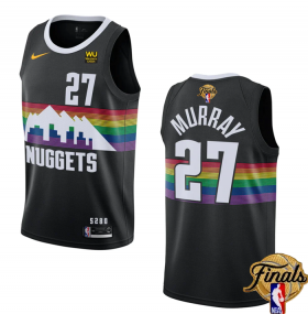 Wholesale Cheap Men\'s Denver Nuggets #27 Jamal Murray Black 2023 Finals City Edition Stitched Basketball Jersey