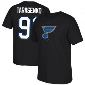 Wholesale Cheap St. Louis Blues #91 Vladimir Tarasenko Reebok Center Ice TNT Reflect Logo Name & Number T-Shirt Black