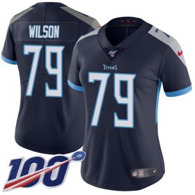 Wholesale Cheap Nike Titans #79 Isaiah Wilson Navy Blue Team Color Women\'s Stitched NFL 100th Season Vapor Untouchable Limited Jersey