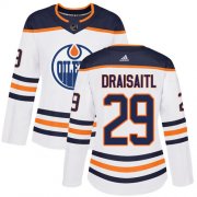 Wholesale Cheap Adidas Oilers #29 Leon Draisaitl White Road Authentic Women's Stitched NHL Jersey