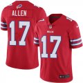 Wholesale Cheap Nike Bills #17 Josh Allen Red Men's Stitched NFL Limited Rush Jersey
