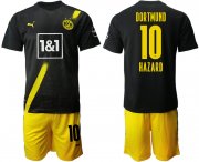 Wholesale Cheap Men 2020-2021 club Dortmund away 10 black Soccer Jerseys
