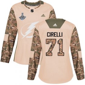 Cheap Adidas Lightning #71 Anthony Cirelli Camo Authentic 2017 Veterans Day Women\'s 2020 Stanley Cup Champions Stitched NHL Jersey