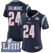 Wholesale Cheap Nike Patriots #24 Stephon Gilmore Navy Blue Team Color Super Bowl LIII Bound Women's Stitched NFL Vapor Untouchable Limited Jersey