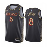Wholesale Cheap Nike Bulls #8 Zach Lavine Black NBA Swingman 2020-21 City Edition Jersey