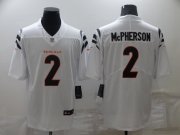 Wholesale Cheap Men's Cincinnati Bengals #2 Evan McPherson NEW White 2021 Vapor Untouchable Stitched NFL Nike Limited Jersey