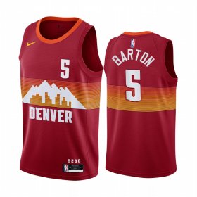 Wholesale Cheap Nike Nuggets #5 Will Barton Red NBA Swingman 2020-21 City Edition Jersey