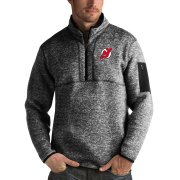 Wholesale Cheap New Jersey Devils Antigua Fortune Quarter-Zip Pullover Jacket Charcoal