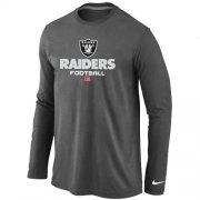 Wholesale Cheap Nike Las Vegas Raiders Critical Victory Long Sleeve T-Shirt Dark Grey