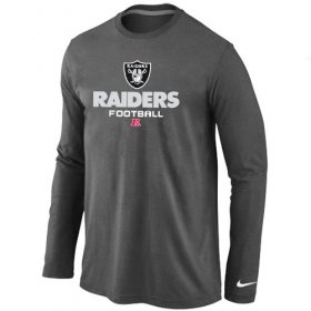 Wholesale Cheap Nike Las Vegas Raiders Critical Victory Long Sleeve T-Shirt Dark Grey