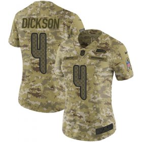Wholesale Cheap Nike Seahawks #4 Michael Dickson Camo Women\'s Stitched NFL Limited 2018 Salute to Service Jersey