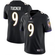 Wholesale Cheap Nike Ravens #9 Justin Tucker Black Alternate Men's Stitched NFL Vapor Untouchable Limited Jersey