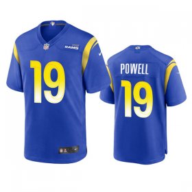 Wholesale Cheap Men\'s Los Angeles Rams #19 Brandon Powell Royal Stitched Football Game Jersey