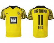 Wholesale Cheap Men 2021-2022 Club Borussia Dortmund home yellow aaa version 11 Soccer Jersey