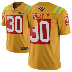 Wholesale Cheap Nike Rams #30 Todd Gurley II Gold Men\'s Stitched NFL Limited City Edition Jersey