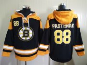 Wholesale Cheap Men's Boston Bruins #88 David Pastrnak Black Ageless Must Have Lace Up Pullover Hoodie