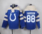 Wholesale Cheap Nike Colts #88 Marvin Harrison Royal Blue Player Pullover NFL Hoodie