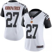 Wholesale Cheap Nike Bengals #27 Dre Kirkpatrick White Women's Stitched NFL Limited Rush Jersey