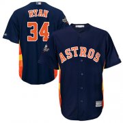 Wholesale Cheap Astros #34 Nolan Ryan Navy Blue New Cool Base 2019 World Series Bound Stitched MLB Jersey