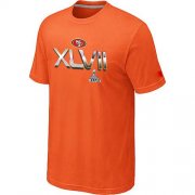 Wholesale Cheap Men's San Francisco 49ers Super Bowl XLVII On Our Way T-Shirt Orange