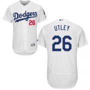 Wholesale Cheap Dodgers #26 Chase Utley White Flexbase Authentic Collection Stitched MLB Jersey