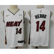 Wholesale Cheap Men Miami Heat 14 Tyler Herro White 2021 Nike Swingman Stitched NBA Jersey With The NEW Sponsor Logo