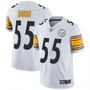 Wholesale Cheap Nike Steelers #55 Devin Bush White Men's Stitched NFL Vapor Untouchable Limited Jersey