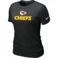 Wholesale Cheap Women's Nike Kansas City Chiefs Authentic Logo T-Shirt Black