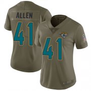 Wholesale Cheap Nike Jaguars #41 Josh Allen Olive Women's Stitched NFL Limited 2017 Salute to Service Jersey