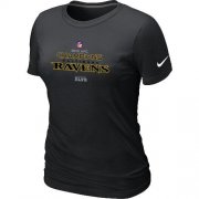 Wholesale Cheap Women's Nike Baltimore Ravens 2012 AFC Conference Champions Trophy Collection Long T-Shirt Black