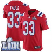 Wholesale Cheap Nike Patriots #33 Kevin Faulk Red Alternate Super Bowl LIII Bound Men's Stitched NFL Vapor Untouchable Limited Jersey