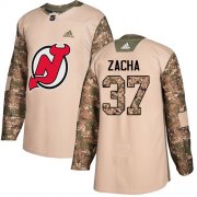 Wholesale Cheap Adidas Devils #37 Pavel Zacha Camo Authentic 2017 Veterans Day Stitched NHL Jersey