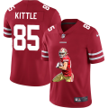 Wholesale Cheap San Francisco 49ers #85 George Kittle Men's Nike Player Signature Moves Vapor Limited NFL Jersey Red