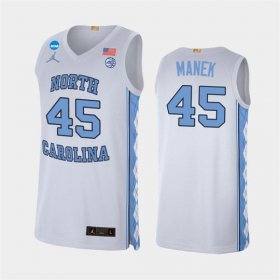 Wholesale Cheap Men\'s North Carolina Tar Heels #45 Brady Manek White Basketball Jersey