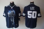 Wholesale Cheap Nike Cowboys #50 Sean Lee Navy Blue Team Color Men's Stitched NFL Helmet Tri-Blend Limited Jersey
