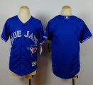 Wholesale Cheap Blue Jays Blank Blue Cool Base Stitched Youth MLB Jersey